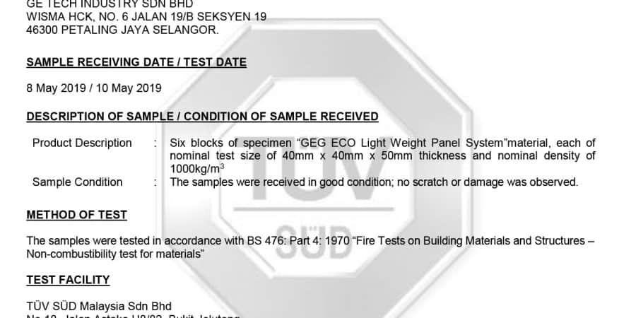 1014-official report for non combustibility 10may19